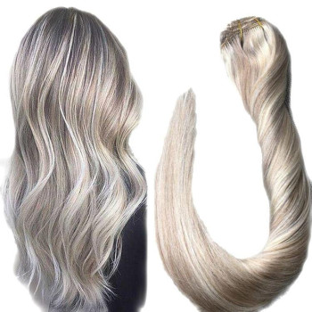 Extensii Clip-On DeLuxe Balayage Light Grey #18